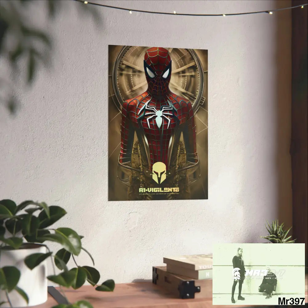 A1-Vigilante Sparta Steampunk SpiderMan Graphic Matte Vertical Posters Poster