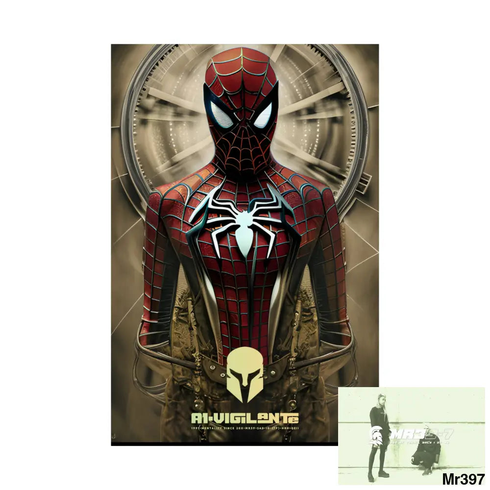 A1-Vigilante Sparta Steampunk SpiderMan Graphic Matte Vertical Posters Poster