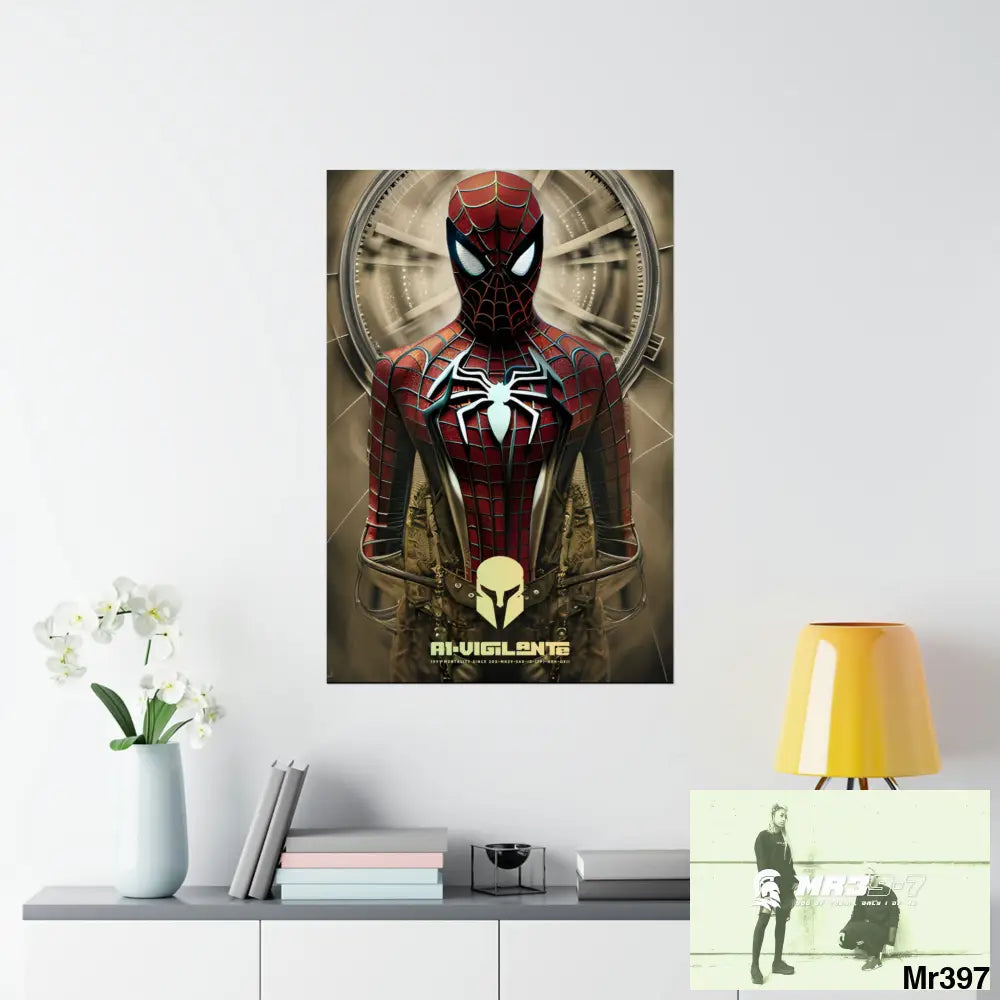 A1-Vigilante Sparta Steampunk SpiderMan Graphic Matte Vertical Posters Poster