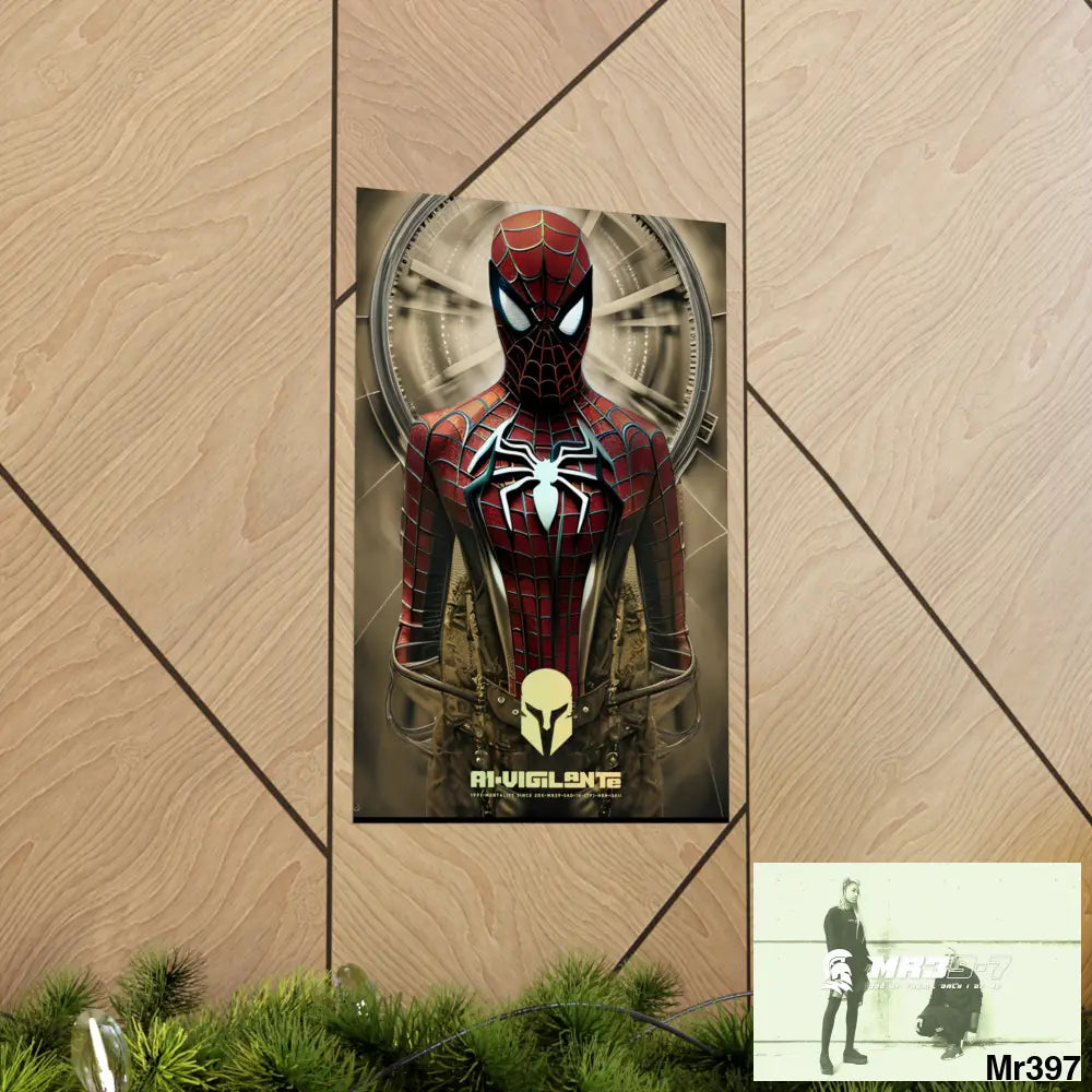 A1-Vigilante Sparta Steampunk SpiderMan Graphic Matte Vertical Posters Poster