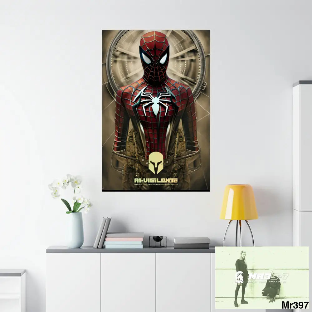 A1-Vigilante Sparta Steampunk SpiderMan Graphic Matte Vertical Posters Poster