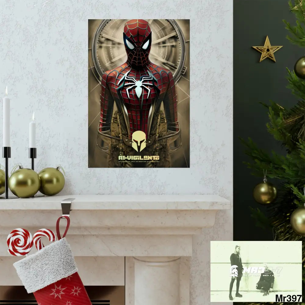 A1-Vigilante Sparta Steampunk SpiderMan Graphic Matte Vertical Posters Poster