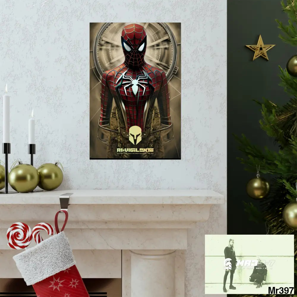 A1-Vigilante Sparta Steampunk SpiderMan Graphic Matte Vertical Posters Poster