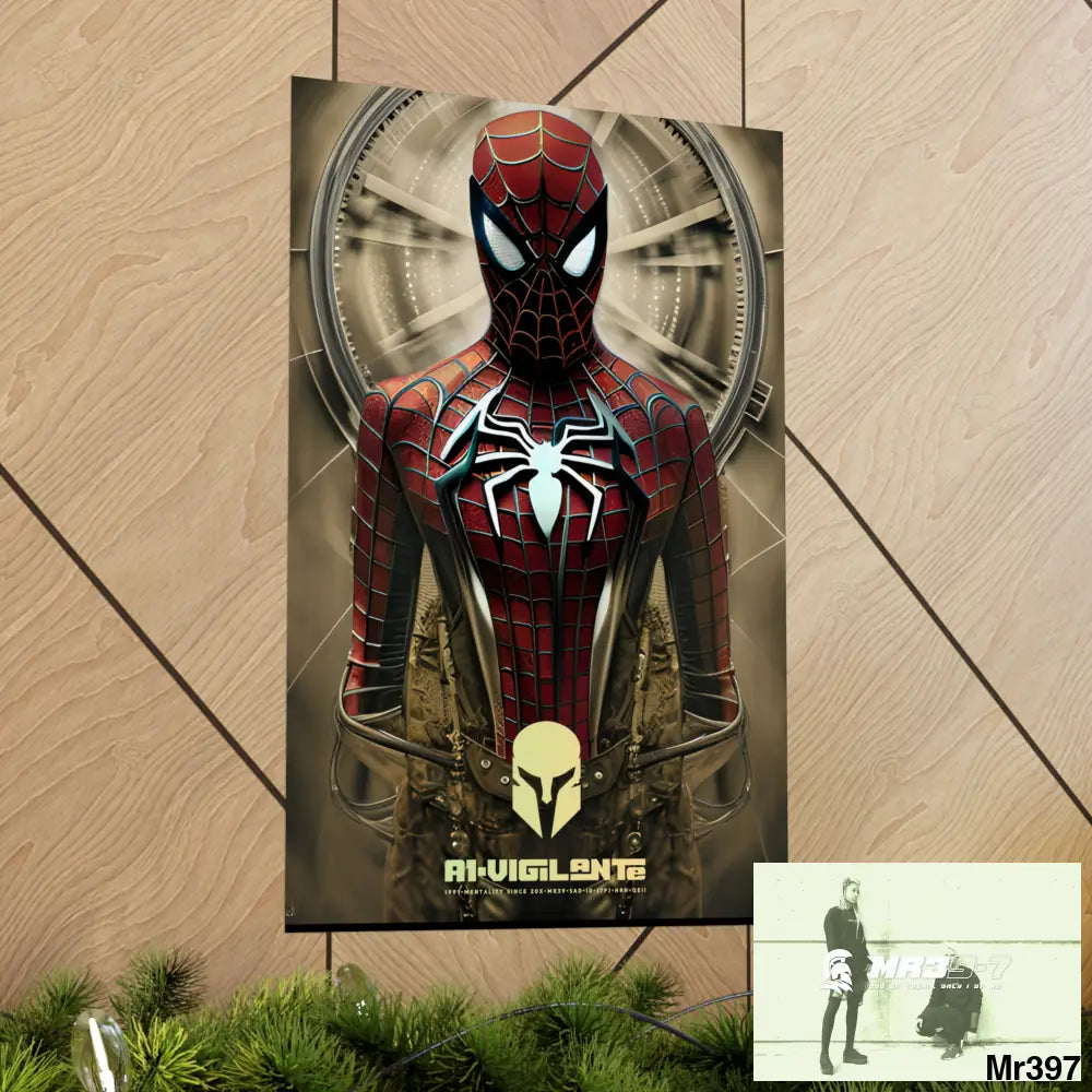 A1-Vigilante Sparta Steampunk SpiderMan Graphic Matte Vertical Posters Poster