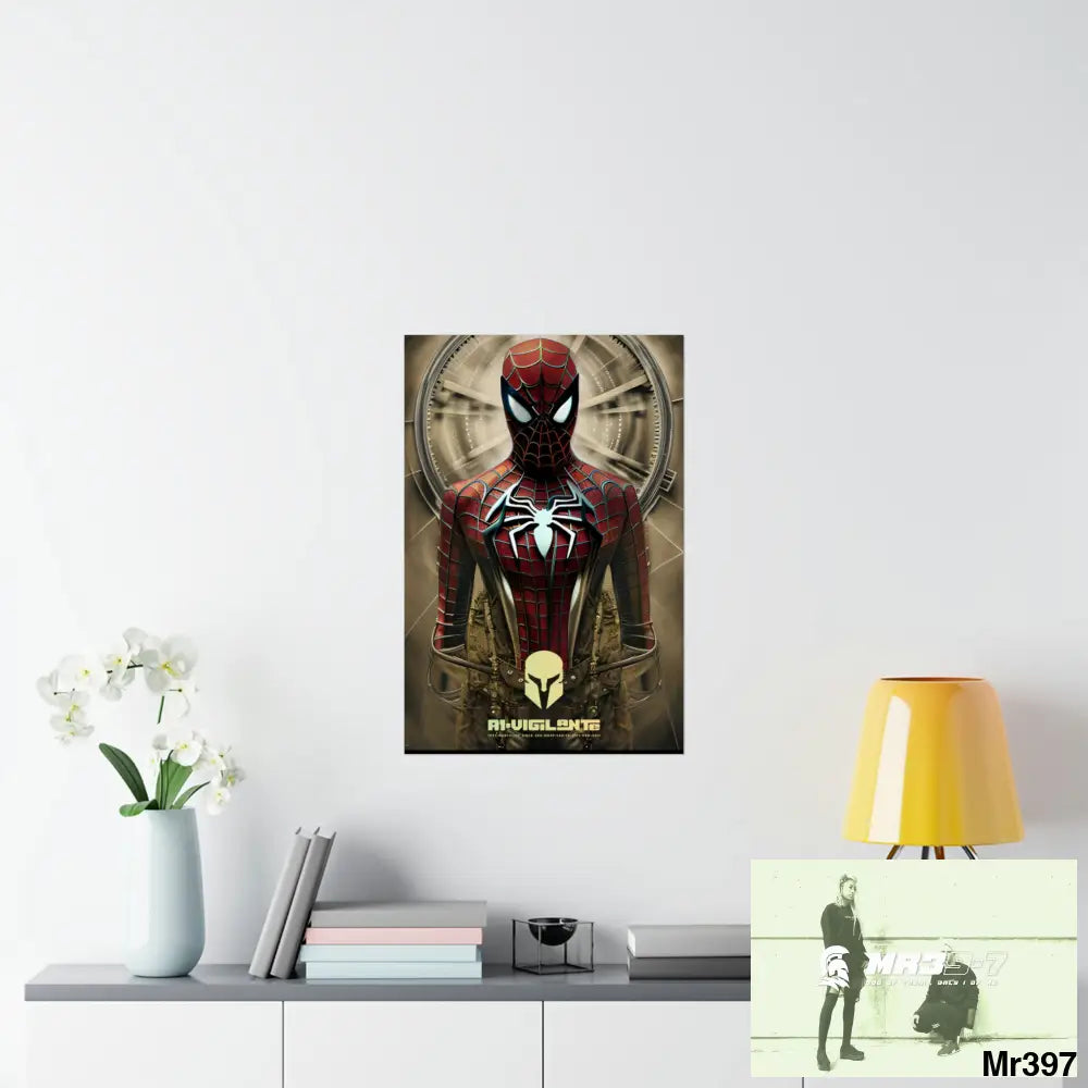 A1-Vigilante Sparta Steampunk SpiderMan Graphic Matte Vertical Posters Poster