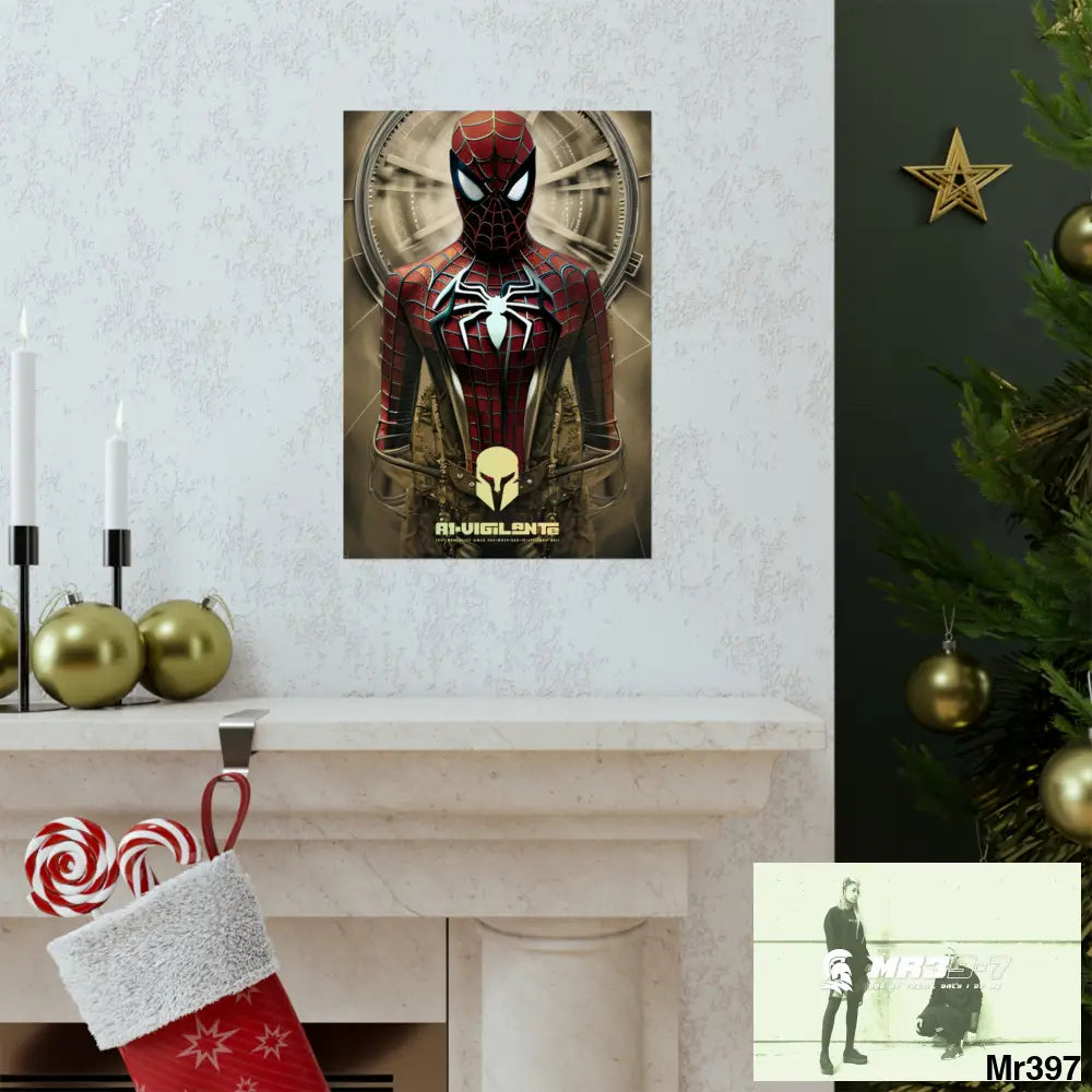 A1-Vigilante Sparta Steampunk SpiderMan Graphic Matte Vertical Posters Poster
