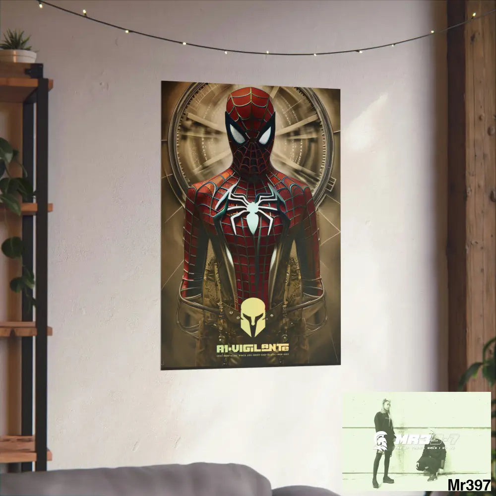 A1-Vigilante Sparta Steampunk SpiderMan Graphic Matte Vertical Posters Poster
