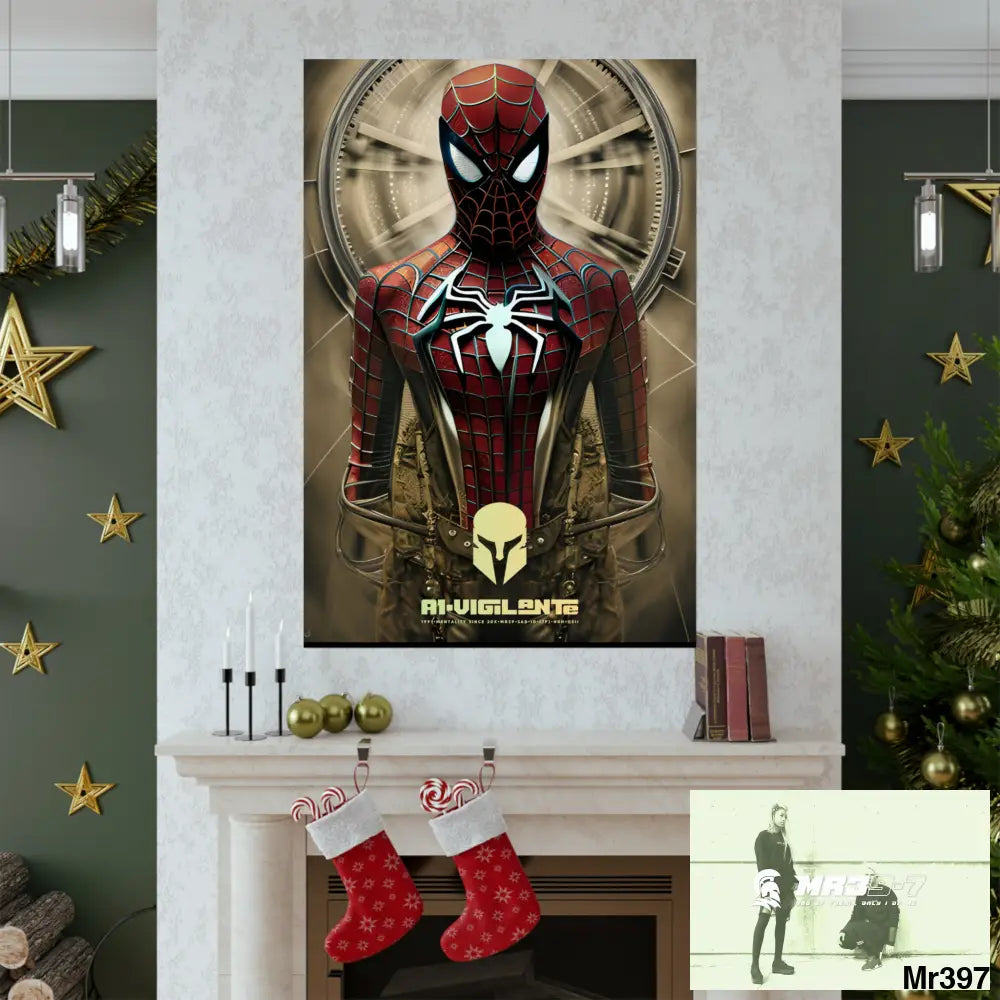A1-Vigilante Sparta Steampunk SpiderMan Graphic Matte Vertical Posters Poster