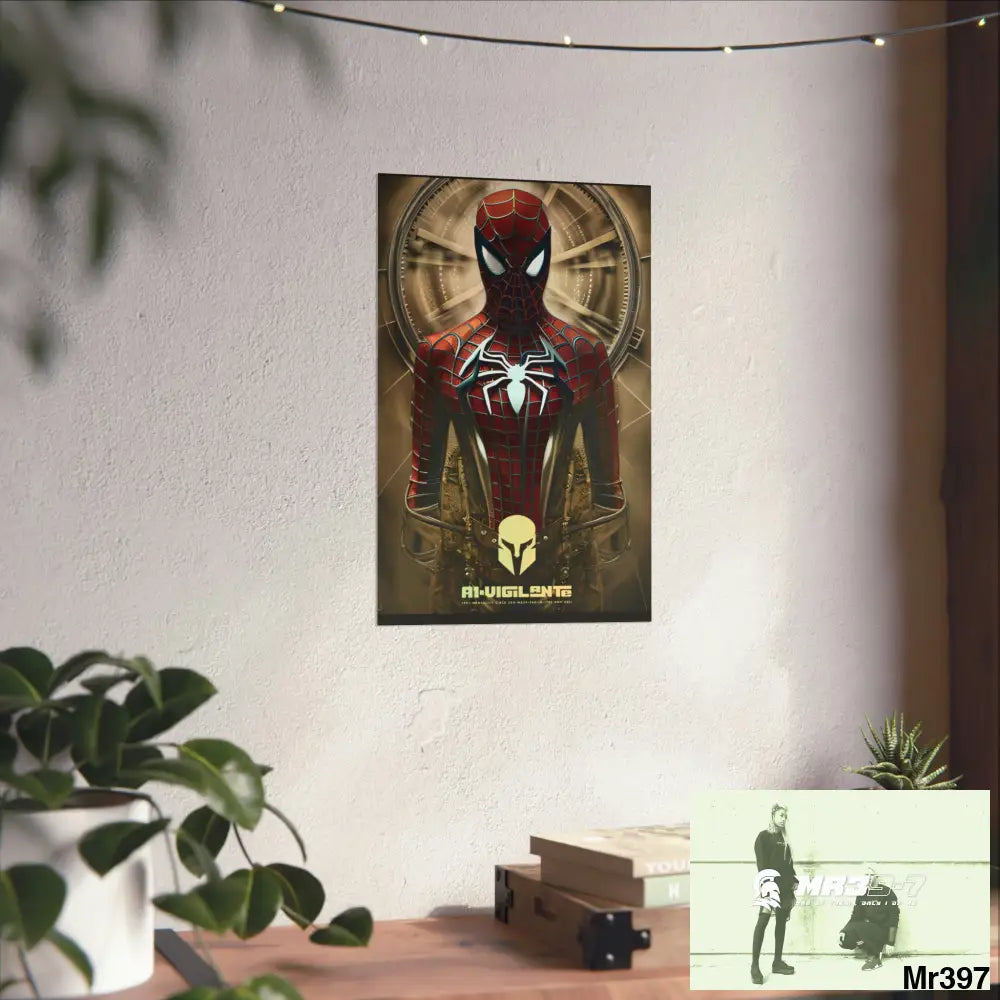 A1-Vigilante Sparta Steampunk SpiderMan Graphic Matte Vertical Posters Poster
