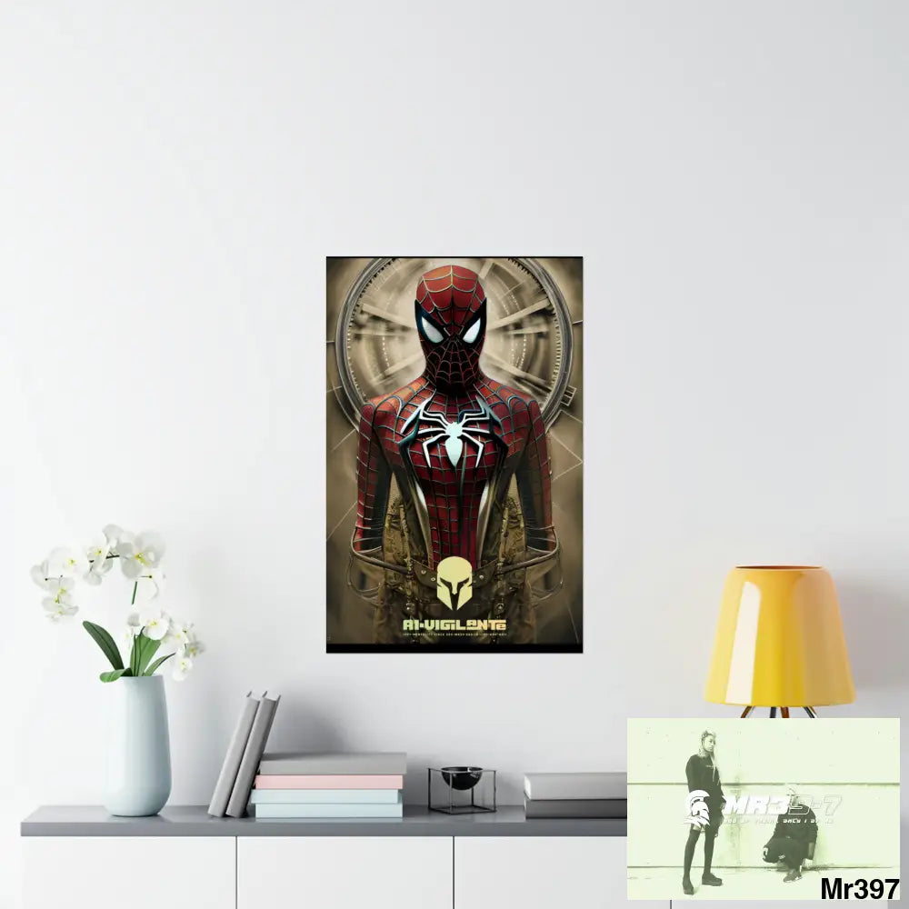A1-Vigilante Sparta Steampunk SpiderMan Graphic Matte Vertical Posters Poster