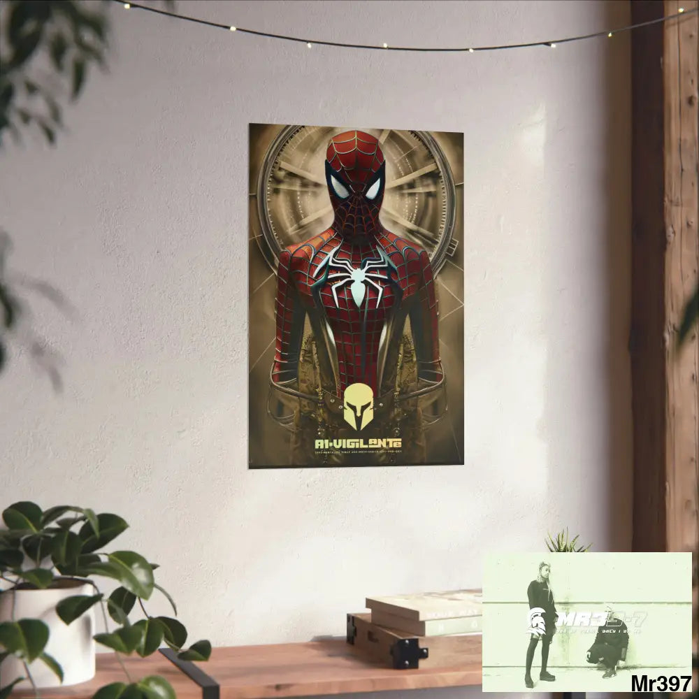 A1-Vigilante Sparta Steampunk SpiderMan Graphic Matte Vertical Posters Poster