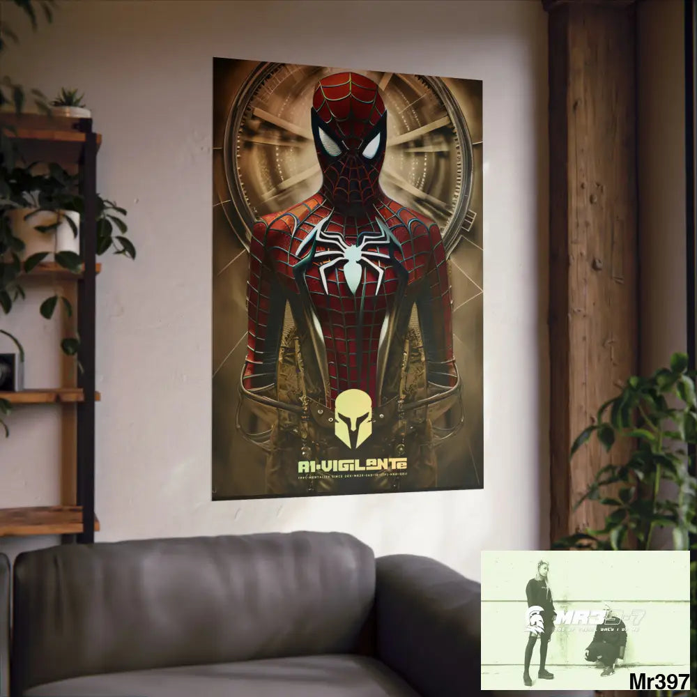 A1-Vigilante Sparta Steampunk SpiderMan Graphic Matte Vertical Posters Poster