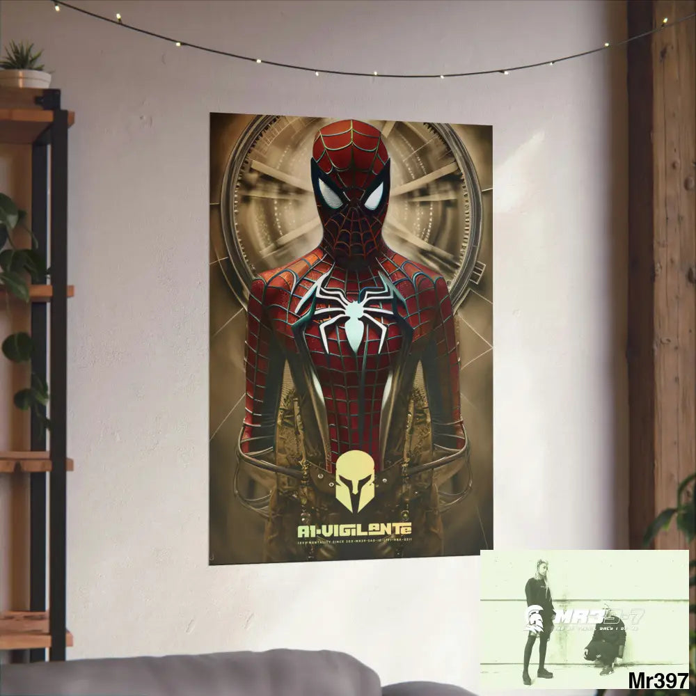 A1-Vigilante Sparta Steampunk SpiderMan Graphic Matte Vertical Posters Poster