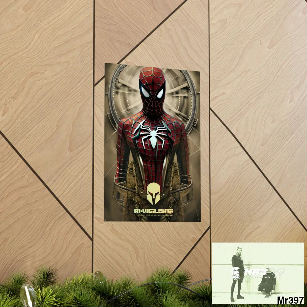 A1-Vigilante Sparta Steampunk SpiderMan Graphic Matte Vertical Posters Poster
