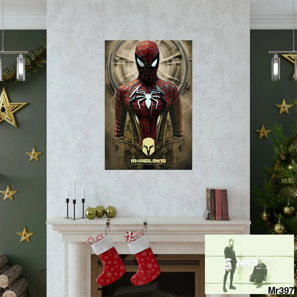 A1-Vigilante Sparta Steampunk SpiderMan Graphic Matte Vertical Posters Poster