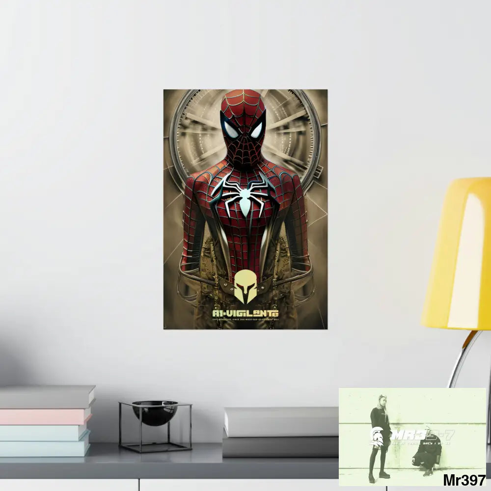 A1-Vigilante Sparta Steampunk SpiderMan Graphic Matte Vertical Posters Poster