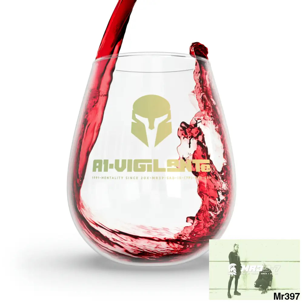 A1-Vigilante Sparta Stemless Wine Glass 11.75oz 11.75oz Mug