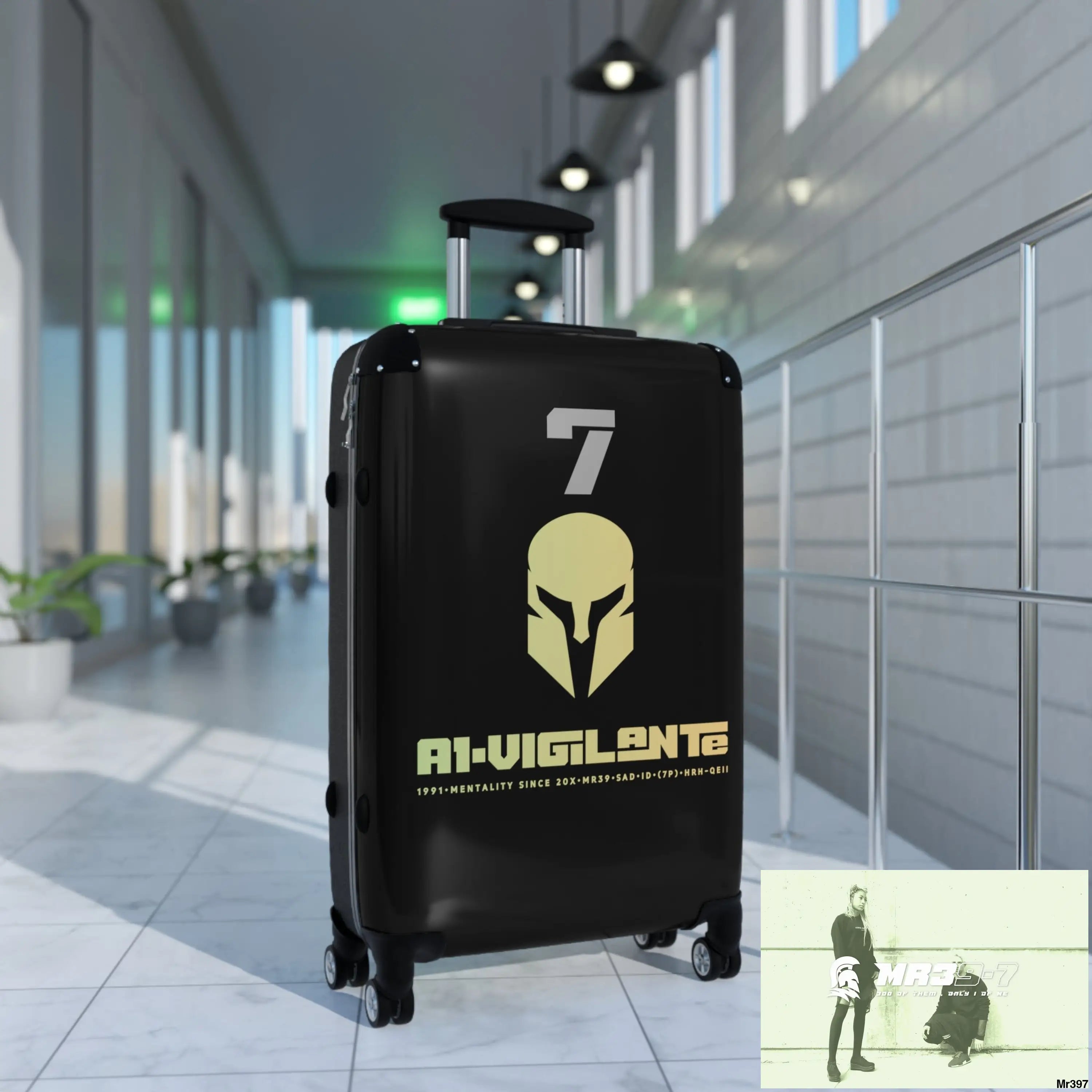 A1-Vigilante Sparta Suitcase Medium / Black Bags