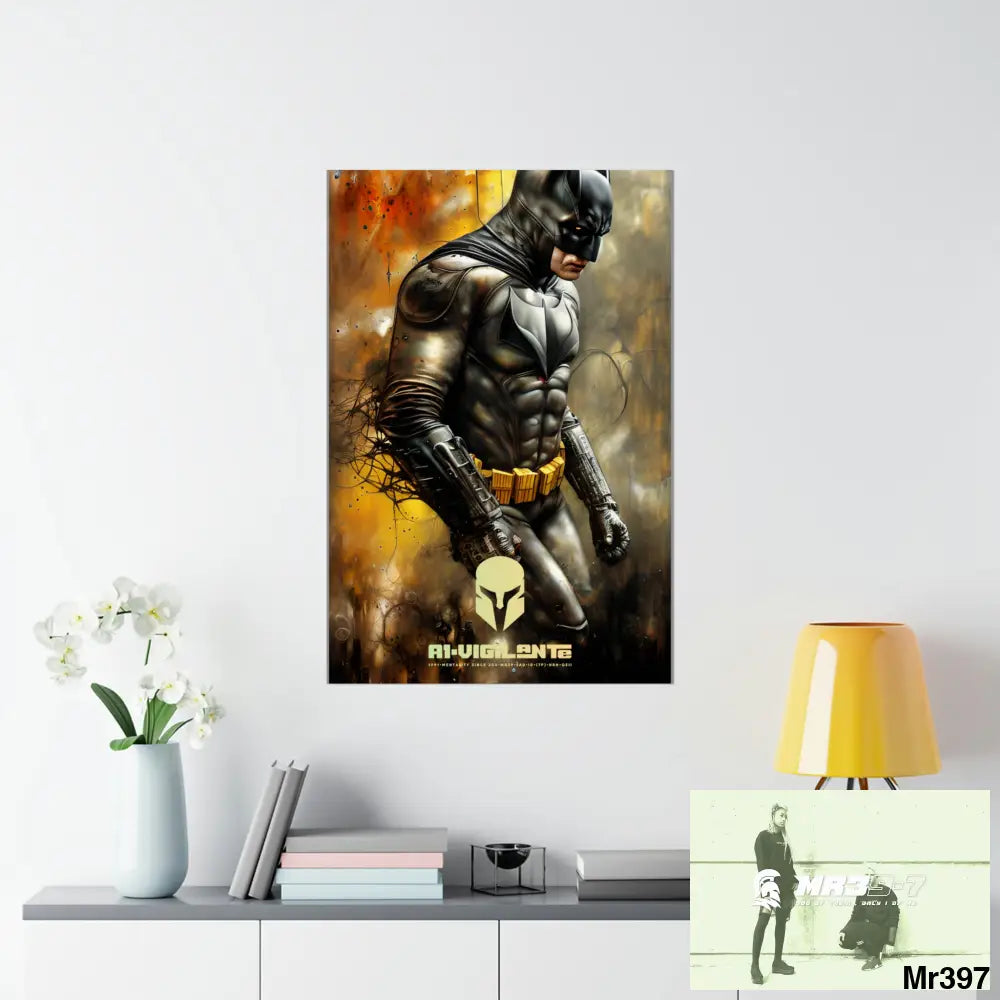 A1-Vigilante Sparta Super Resolution Batpain Steampunk Graphic Matte Vertical Posters 27’’ x 40’’ / Matte Poster