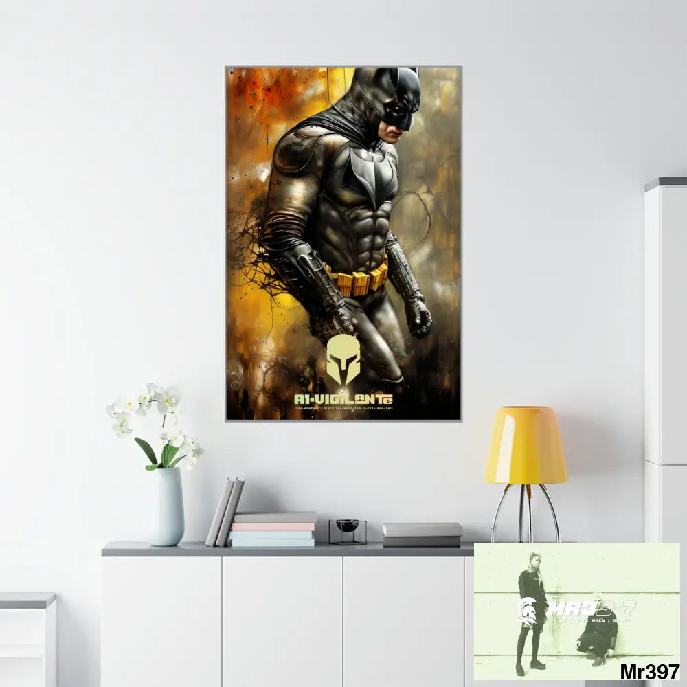 A1-Vigilante Sparta Super Resolution Batpain Steampunk Graphic Matte Vertical Posters 36’’ x 54’’ / Matte Poster