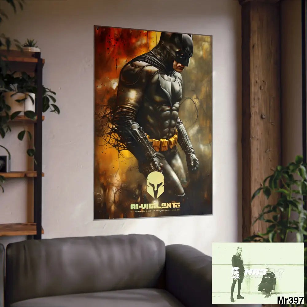 A1-Vigilante Sparta Super Resolution Batpain Steampunk Graphic Matte Vertical Posters Poster