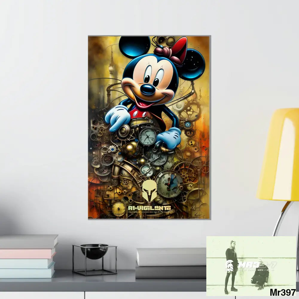 A1-Vigilante Sparta SuperResolution Micky Mouse Steampunk Graphic Matte Vertical Posters 16″ x 24″ / Matte Poster