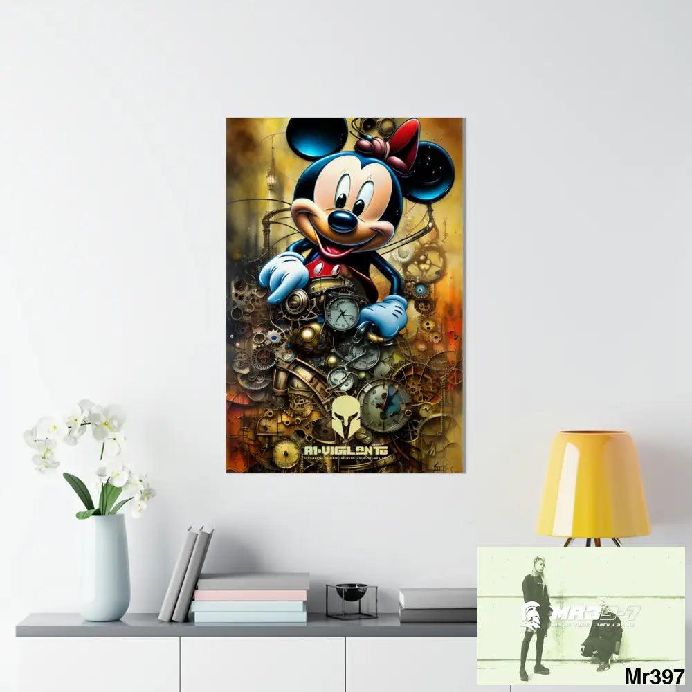 A1-Vigilante Sparta SuperResolution Micky Mouse Steampunk Graphic Matte Vertical Posters 27’’ x 40’’ / Matte Poster