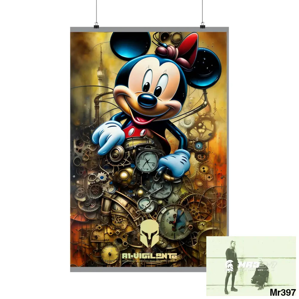A1-Vigilante Sparta SuperResolution Micky Mouse Steampunk Graphic Matte Vertical Posters Poster