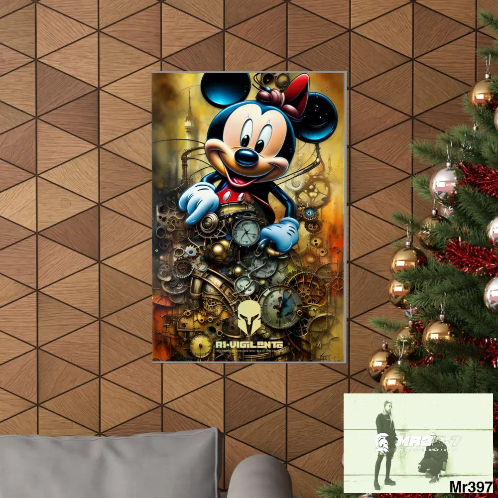 A1-Vigilante Sparta SuperResolution Micky Mouse Steampunk Graphic Matte Vertical Posters Poster
