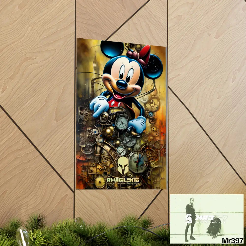 A1-Vigilante Sparta SuperResolution Micky Mouse Steampunk Graphic Matte Vertical Posters Poster