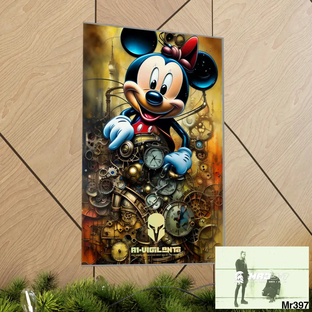 A1-Vigilante Sparta SuperResolution Micky Mouse Steampunk Graphic Matte Vertical Posters Poster