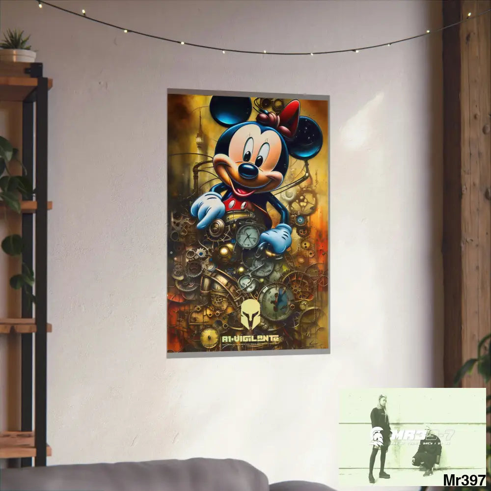 A1-Vigilante Sparta SuperResolution Micky Mouse Steampunk Graphic Matte Vertical Posters Poster