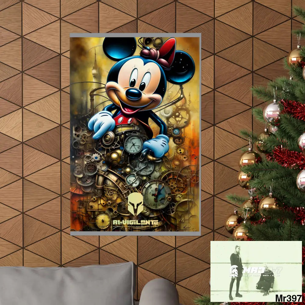 A1-Vigilante Sparta SuperResolution Micky Mouse Steampunk Graphic Matte Vertical Posters Poster