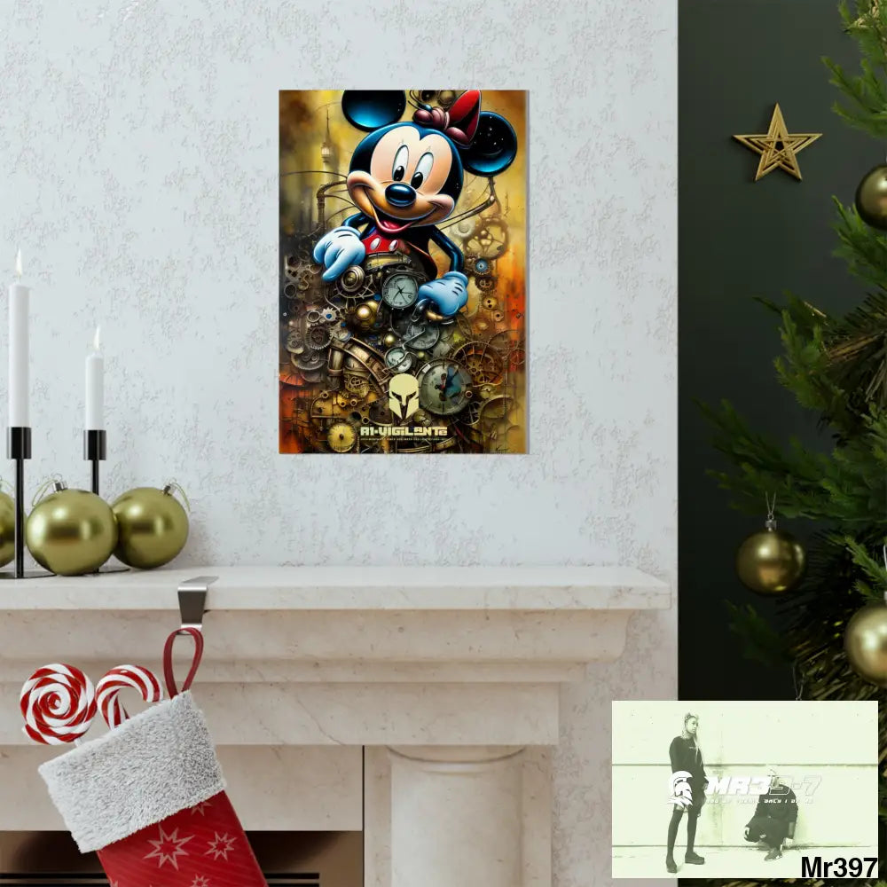 A1-Vigilante Sparta SuperResolution Micky Mouse Steampunk Graphic Matte Vertical Posters Poster