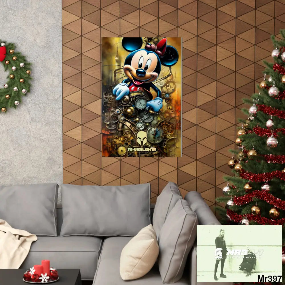 A1-Vigilante Sparta SuperResolution Micky Mouse Steampunk Graphic Matte Vertical Posters Poster