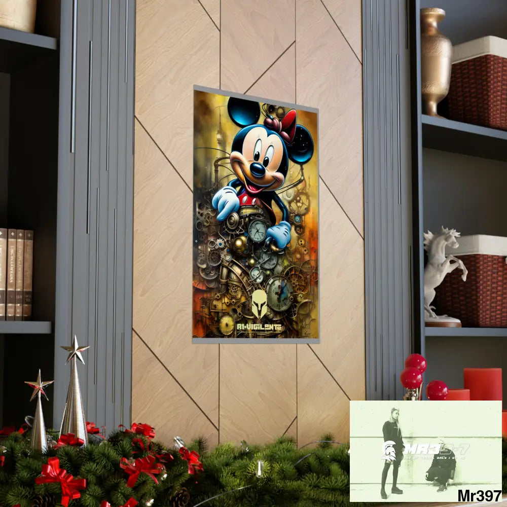 A1-Vigilante Sparta SuperResolution Micky Mouse Steampunk Graphic Matte Vertical Posters Poster