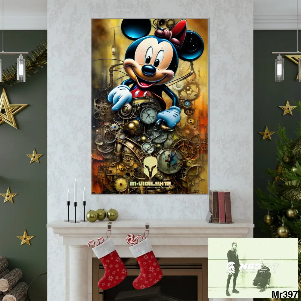 A1-Vigilante Sparta SuperResolution Micky Mouse Steampunk Graphic Matte Vertical Posters Poster