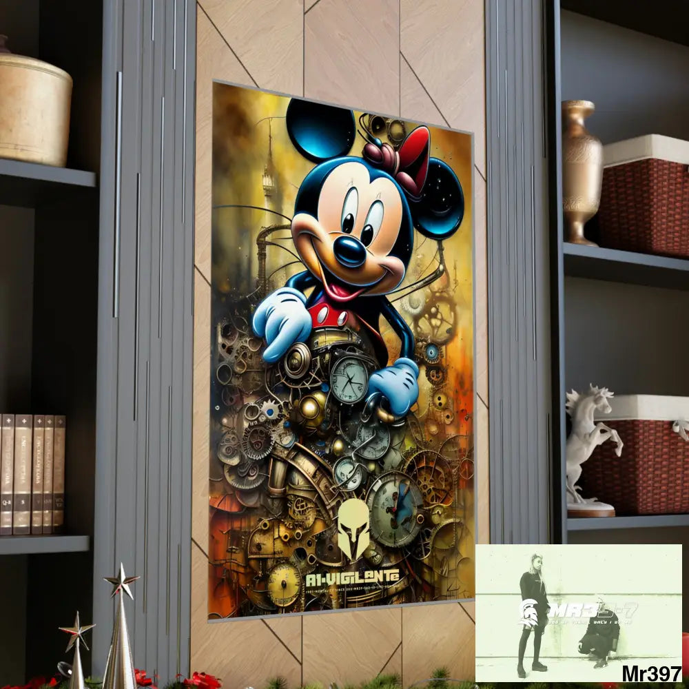 A1-Vigilante Sparta SuperResolution Micky Mouse Steampunk Graphic Matte Vertical Posters Poster