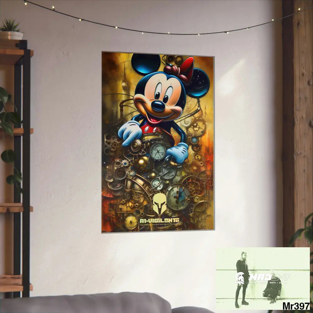 A1-Vigilante Sparta SuperResolution Micky Mouse Steampunk Graphic Matte Vertical Posters Poster