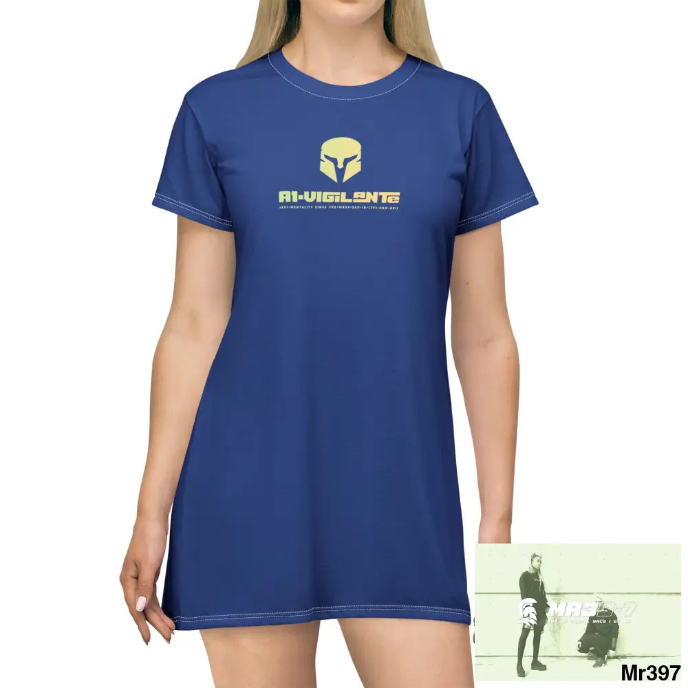A1-Vigilante Sparta T-Shirt Dress (AOP) All Over Prints