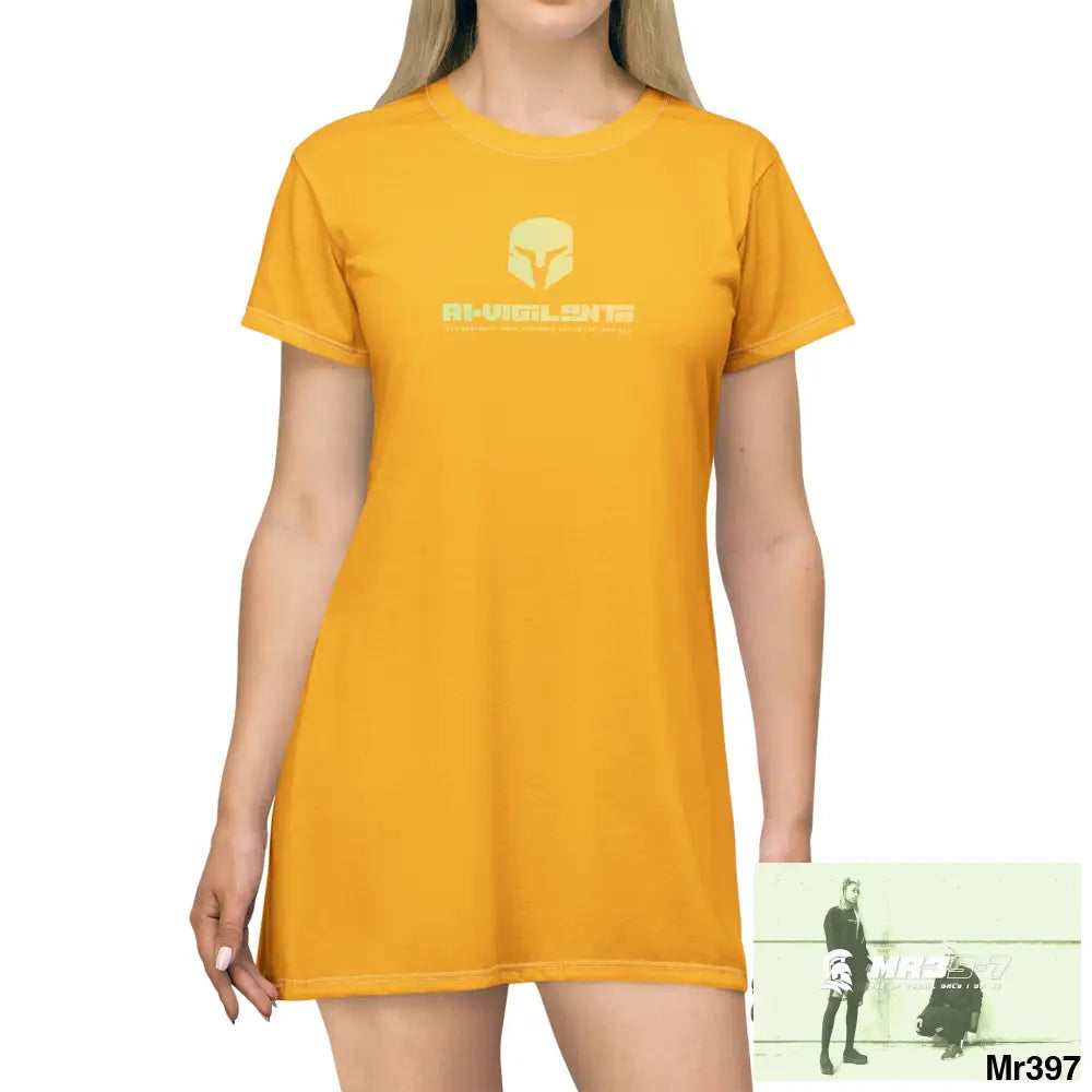 A1-Vigilante Sparta T-Shirt Dress (AOP) All Over Prints