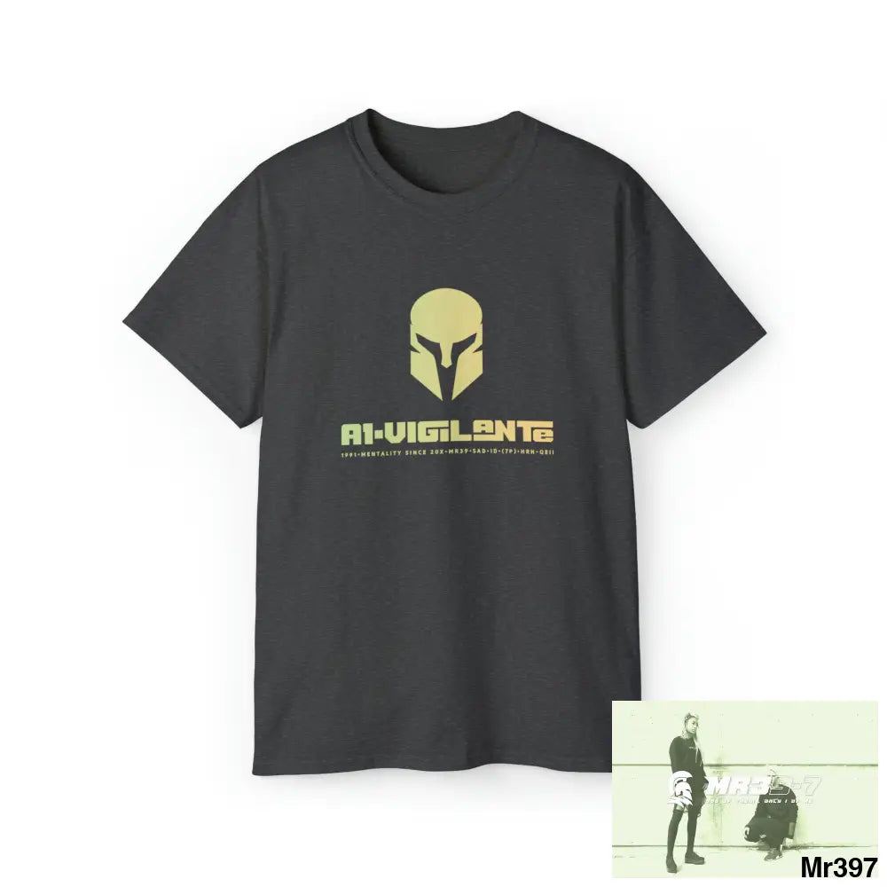 A1-Vigilante Sparta Unisex Ultra Cotton Tee Dark Heather / S T-Shirt
