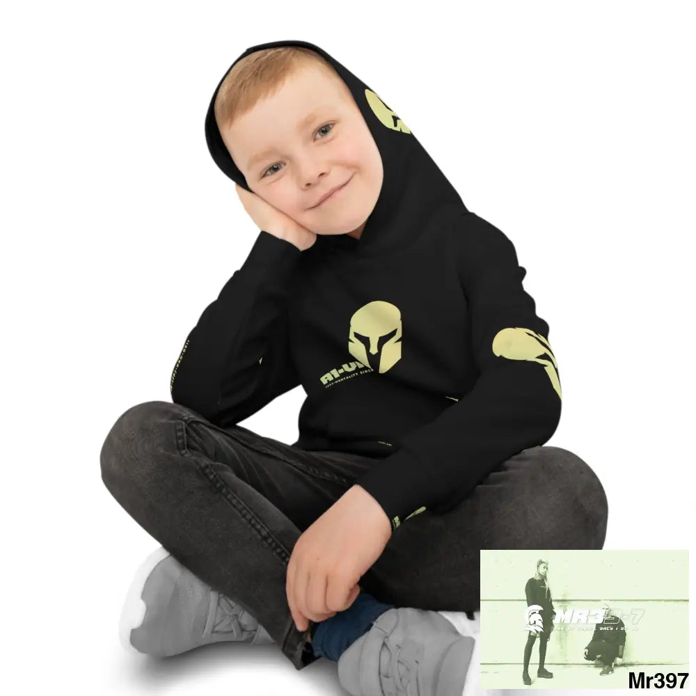 A1.Vigilante -Sparta with Tactical inside hood A1 Who dares Wins Mentality -. Children’s Hoodie (AOP) 2XS All Over