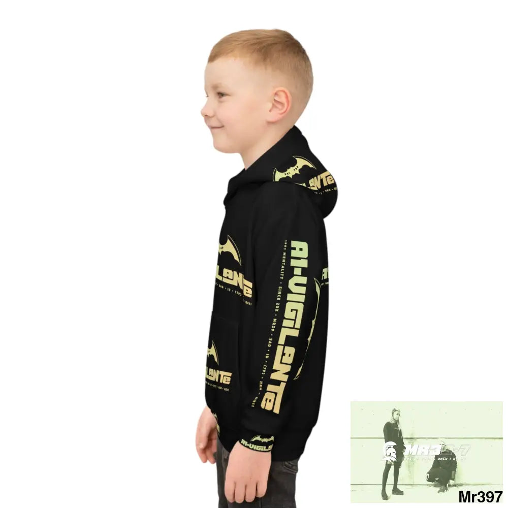 A1.Vigilante - Sparta with Tactical inside hood A1 Who dares Wins Mentality -. Children’s Hoodie (AOP) All Over Prints