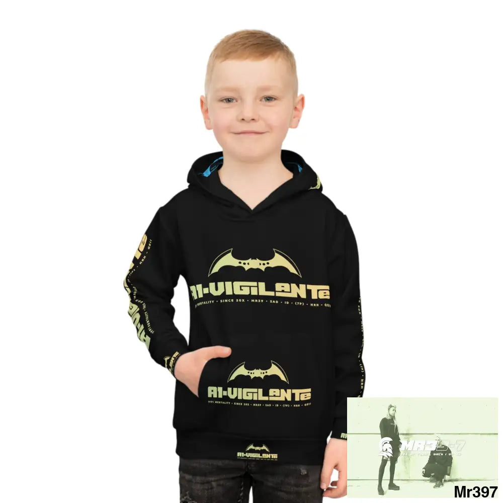 A1.Vigilante - Sparta with Tactical inside hood A1 Who dares Wins Mentality -. Children’s Hoodie (AOP) All Over Prints