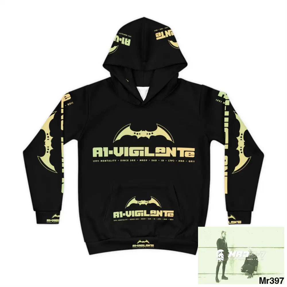 A1.Vigilante - Sparta with Tactical inside hood A1 Who dares Wins Mentality -. Children’s Hoodie (AOP) All Over Prints