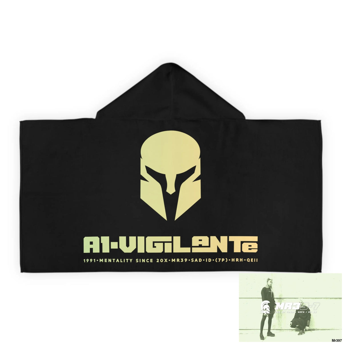 A1-Vigilante • Sparta Youth Hooded Towel 24’’ × 48’’ All Over Prints