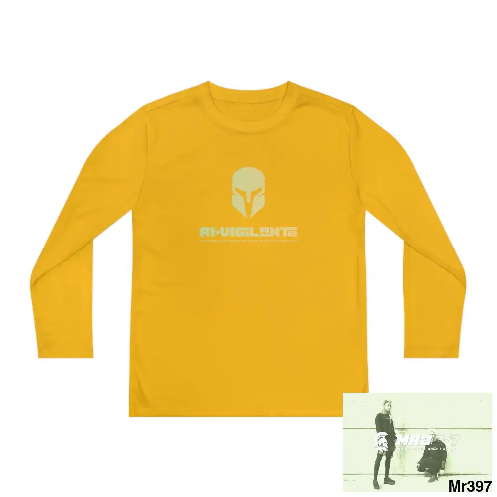 A1-Vigilante Sparta Youth Long Sleeve Competitor Tee Gold / M Kids clothes