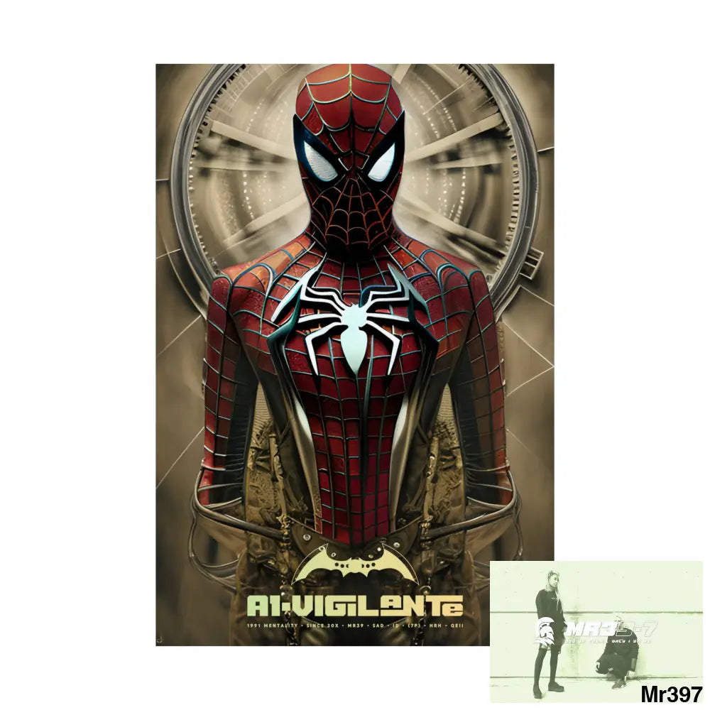 A1-Vigilante Steampunk SpiderMan Graphic Matte Vertical Posters Poster
