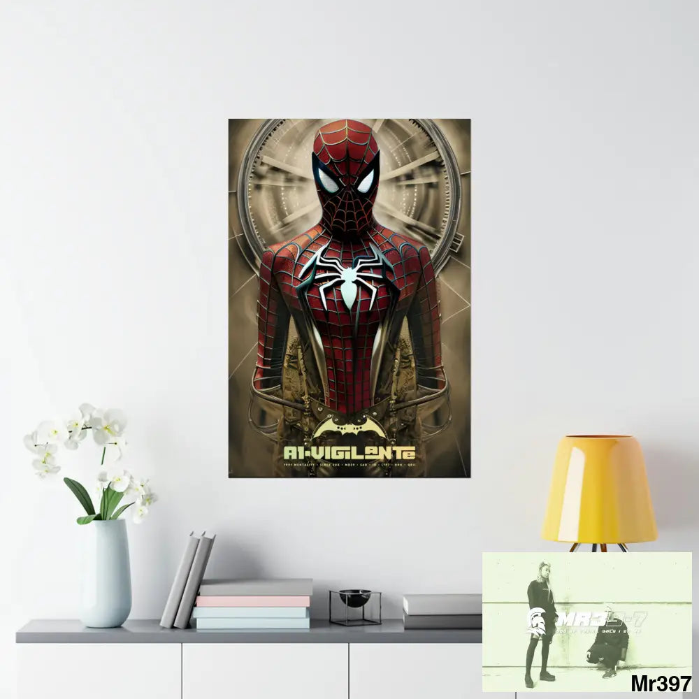 A1-Vigilante Steampunk SpiderMan Graphic Matte Vertical Posters Poster